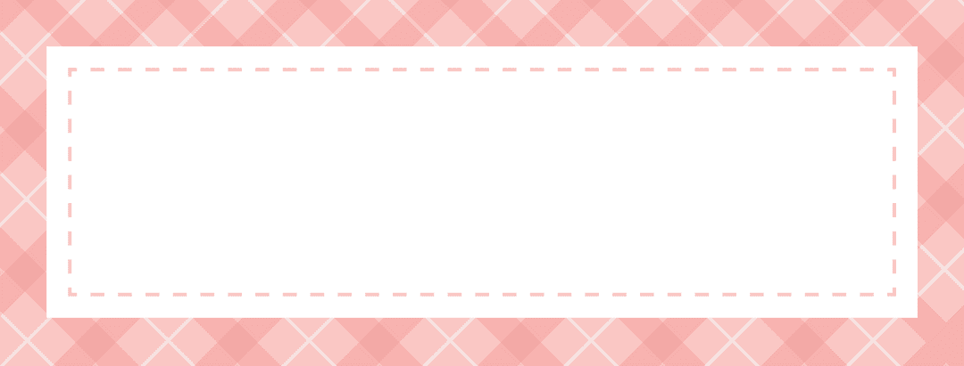 White Card with Pink Frame on Transparent Background