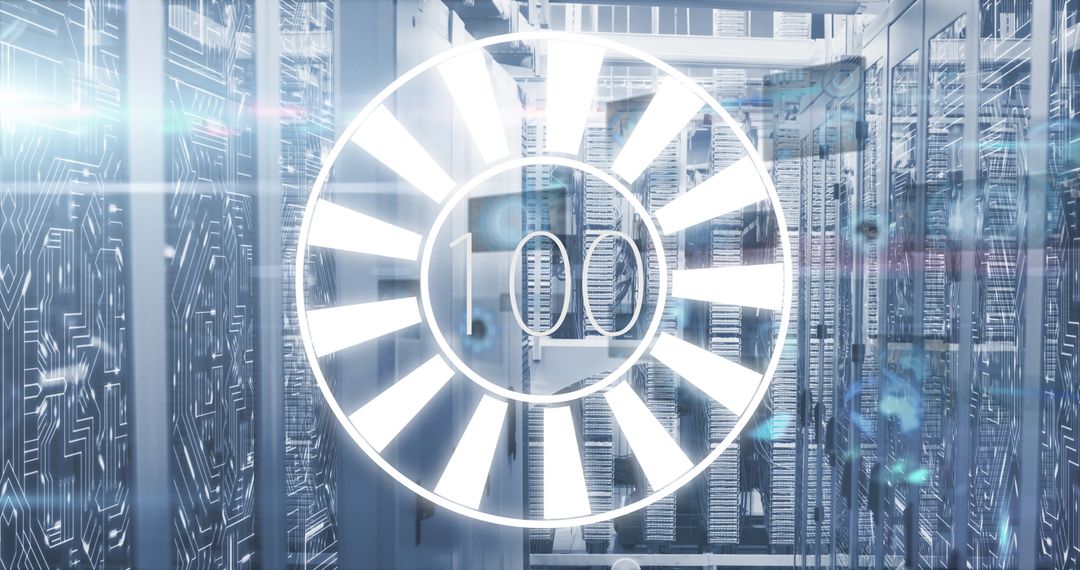 Futuristic Data Processing Center Visualization