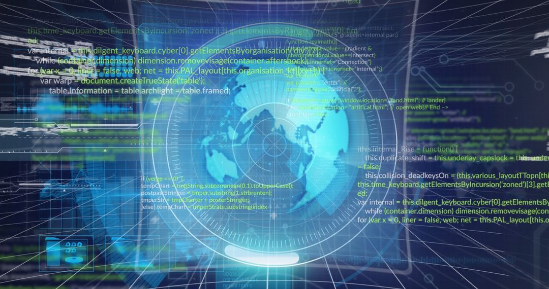 Futuristic Digital Globe and Data Interface Concept