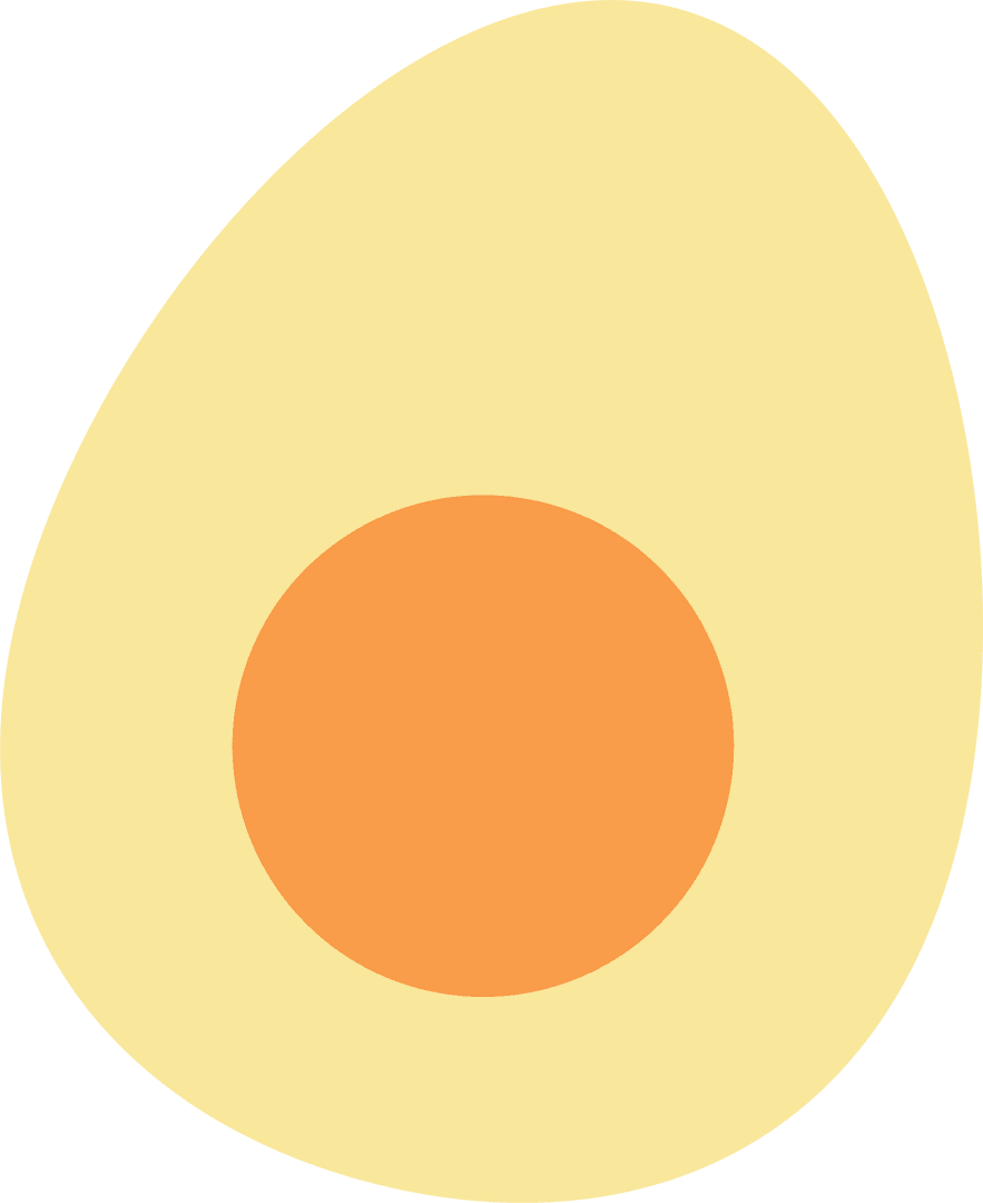 Simple Transparent Flat Design of Half Egg Vector Illustration