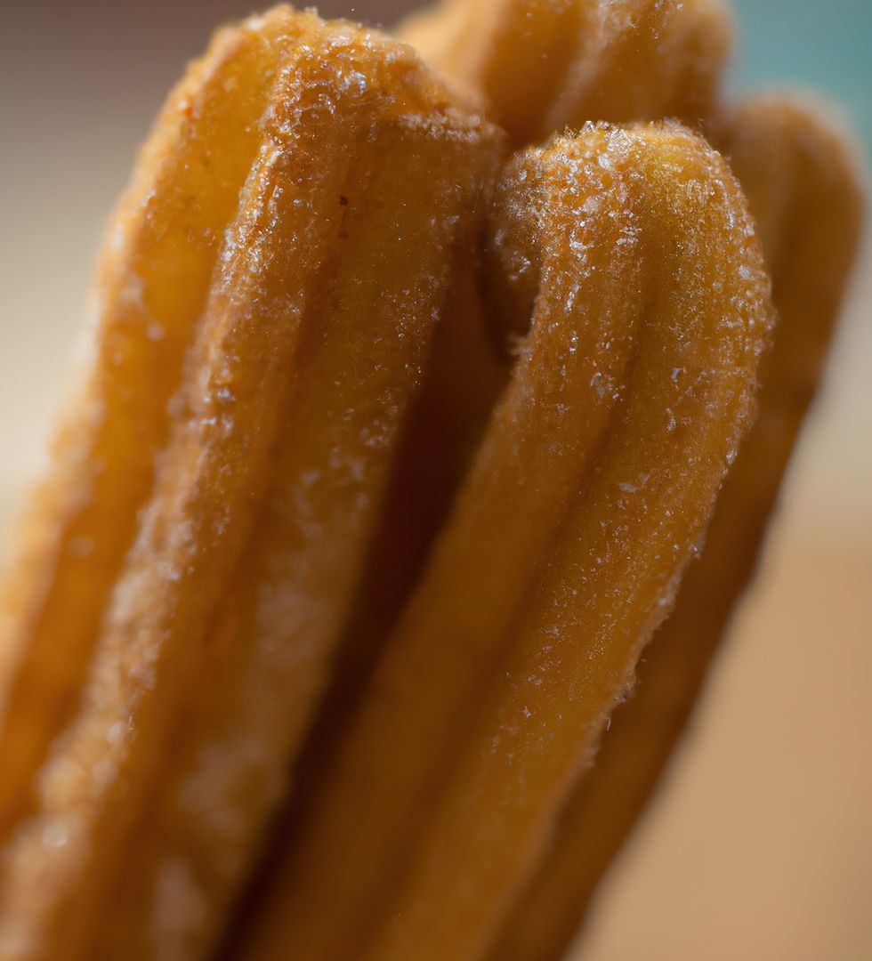 Close up of churros on blurred background created using generative ai technology - Free Images, Stock Photos and Pictures on Pikwizard.com