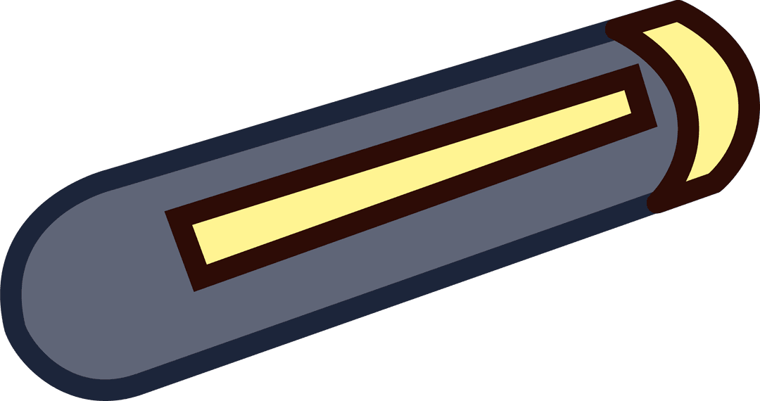 Glowing LED Tube Light Illustration with Transparent Background