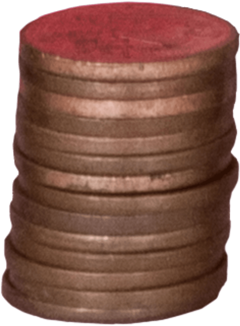 Stack of Brown Coins on Transparent Background Illustration