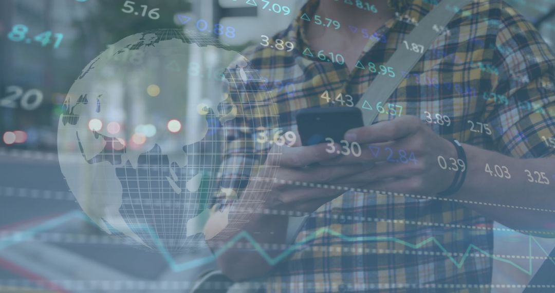 Stock Market Analysis Overlay on Street Life