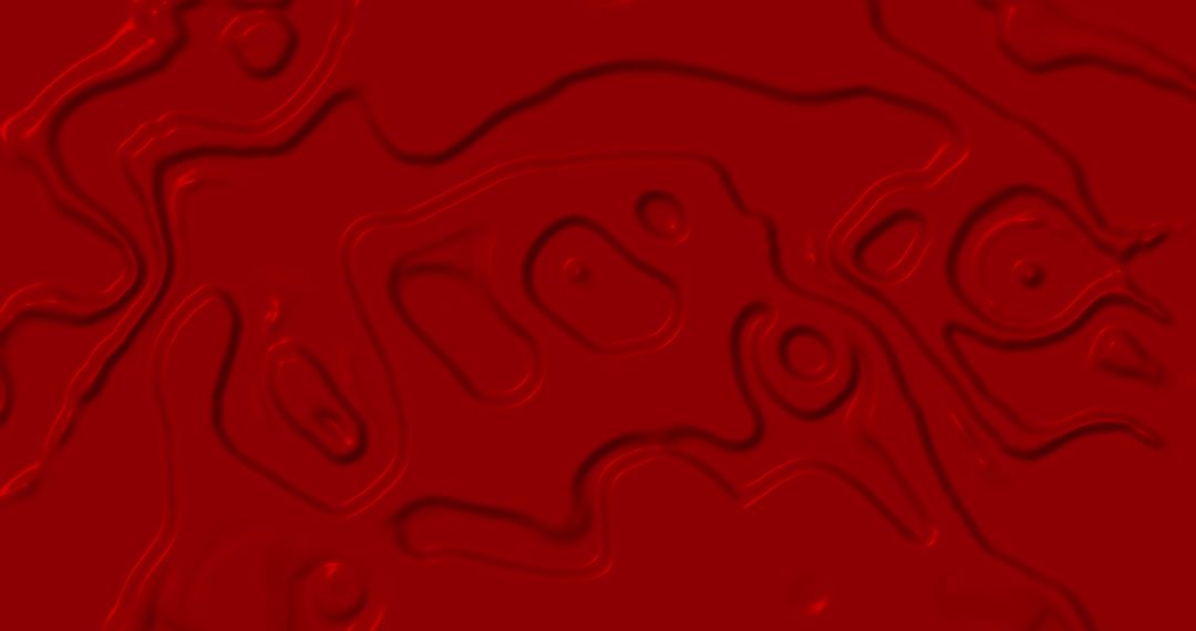 Abstract 3D Red Liquid Shapes in Seamless Flow