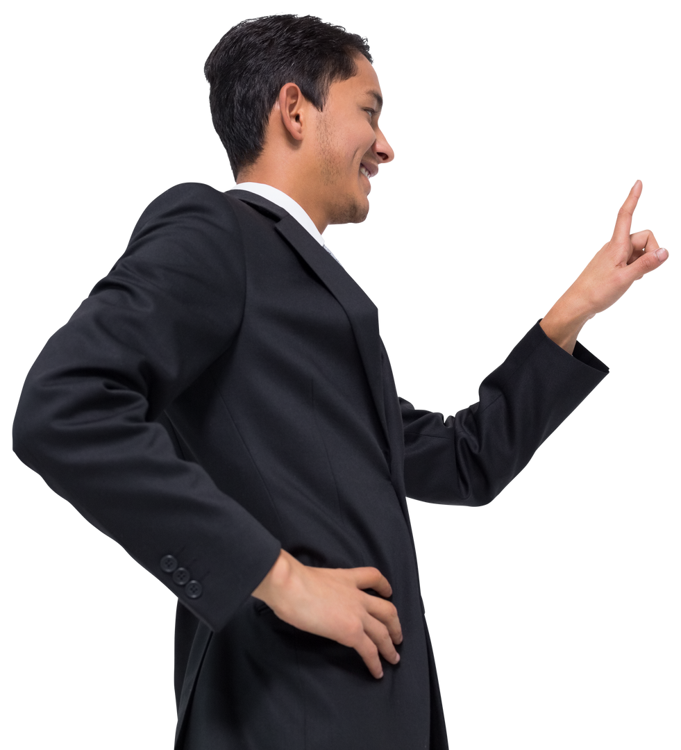 Smiling Businessman Pointing, Transparent Background - Download Free Stock Images Pikwizard.com