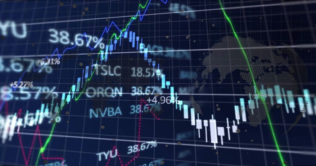 Dynamic Stock Market Data and Charts on Digital Interface