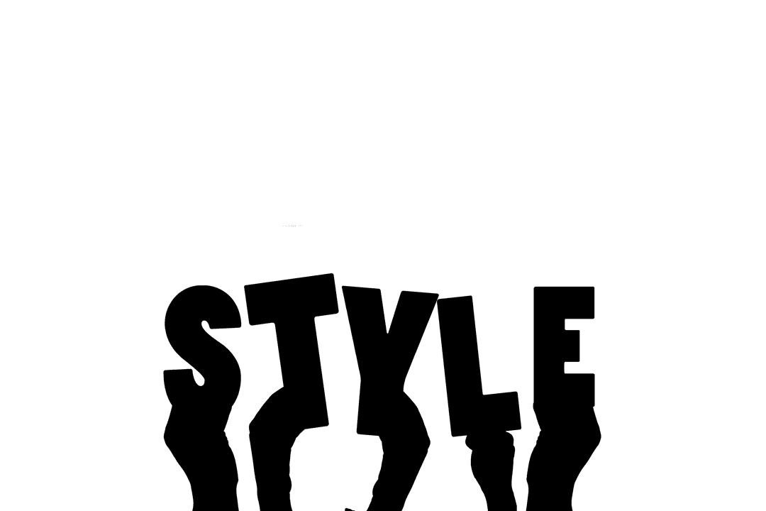 Stylized Hands with Status Bar and Typographic Elements on Transparent Background