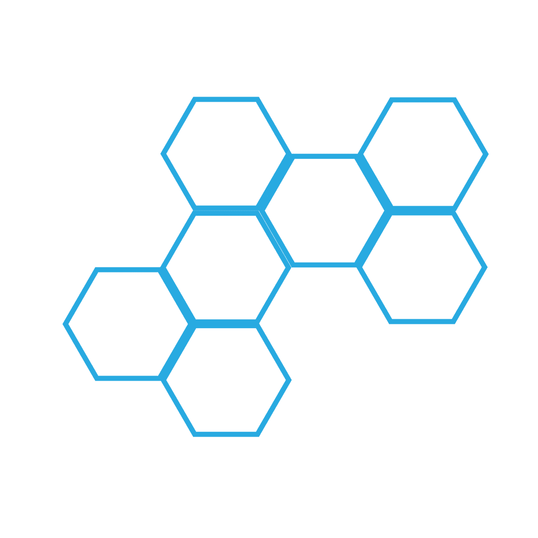 Transparent Molecular Structure with Hexagonal Shapes