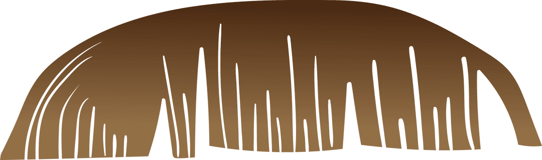 Transparent Vector Illustration of Brown Moustache