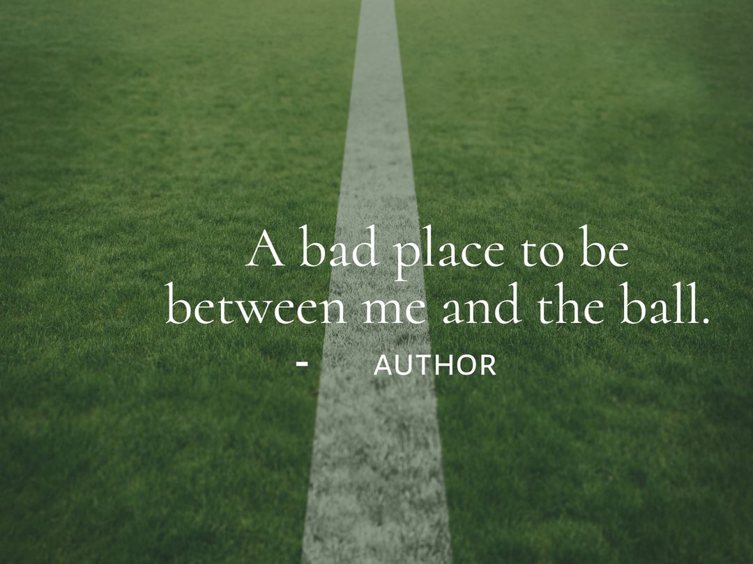 Motivational Sports Quote on Lush Green Field