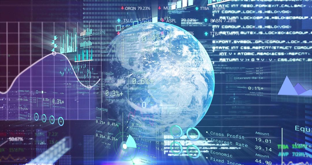 Global Finance Sphere with Real-Time Data Visualizations