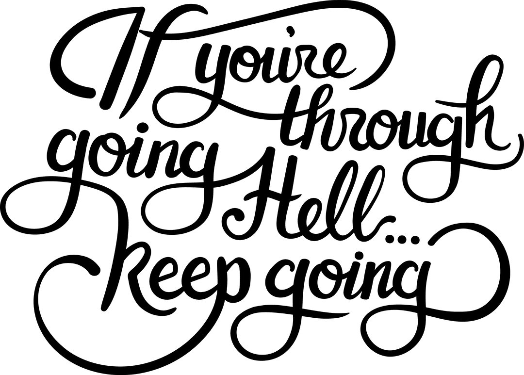 Inspirational Motivational Quote on Transparent Background