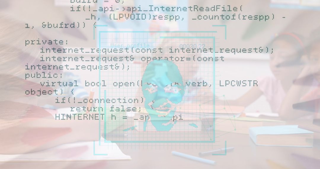 Children Learning with Holographic Technology in Futuristic Classroom