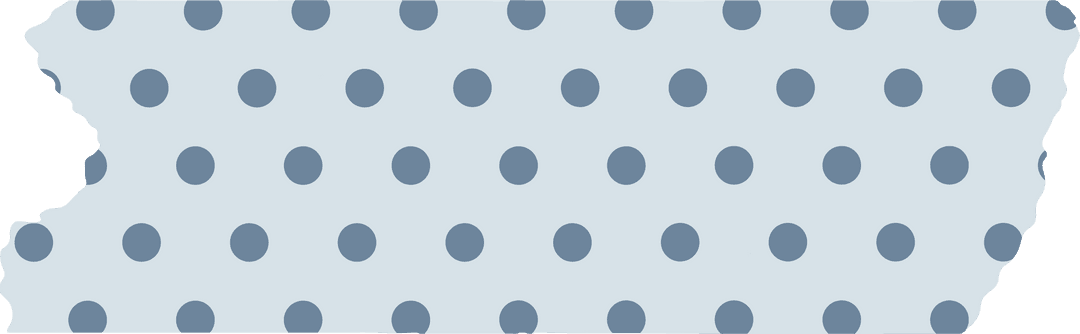 Delaware Silhouette with Blue Polka Dots on Transparent Background