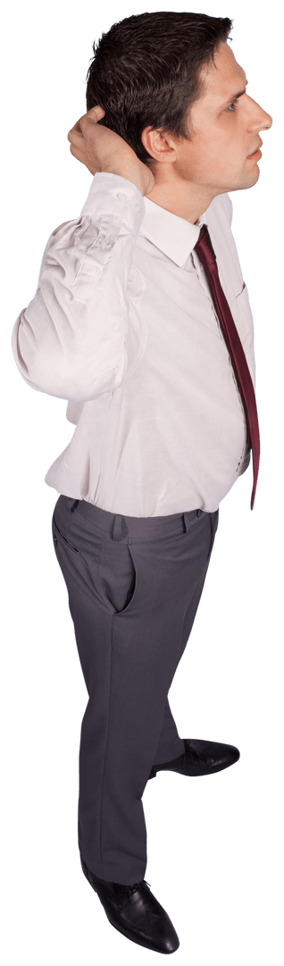 Transparent Businessman in Formal Attire Isolated on Background