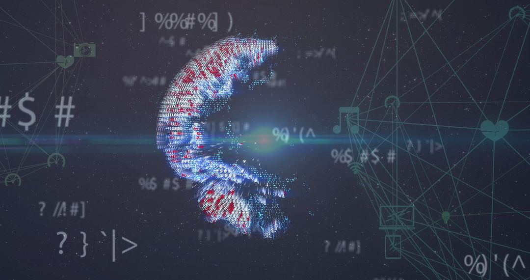 Futuristic Digital Globe with Dynamic Data Network Connections