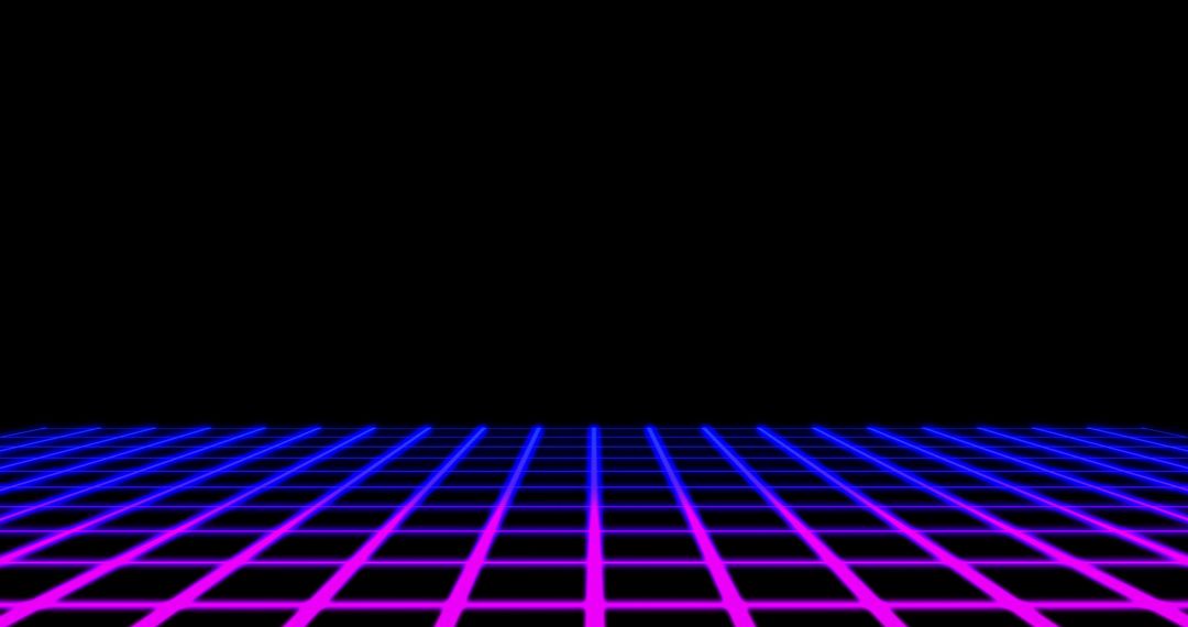 Retro Futuristic Glowing Grid Space