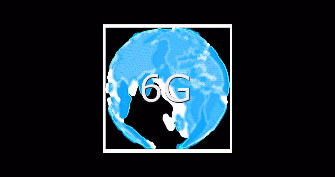 6G Network Technology with Rotating Digital Globe