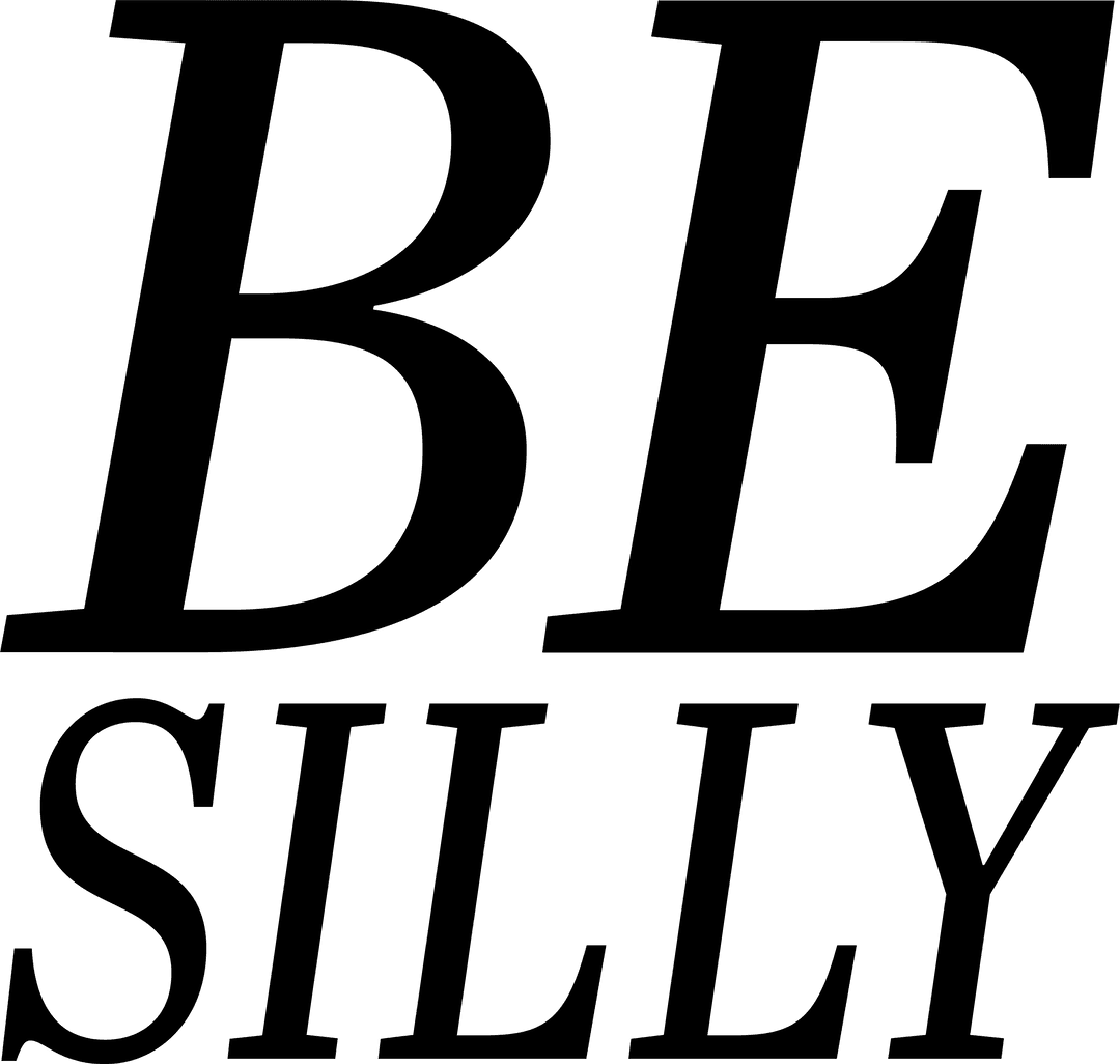 Being Silly Calligraphy on Transparent Background