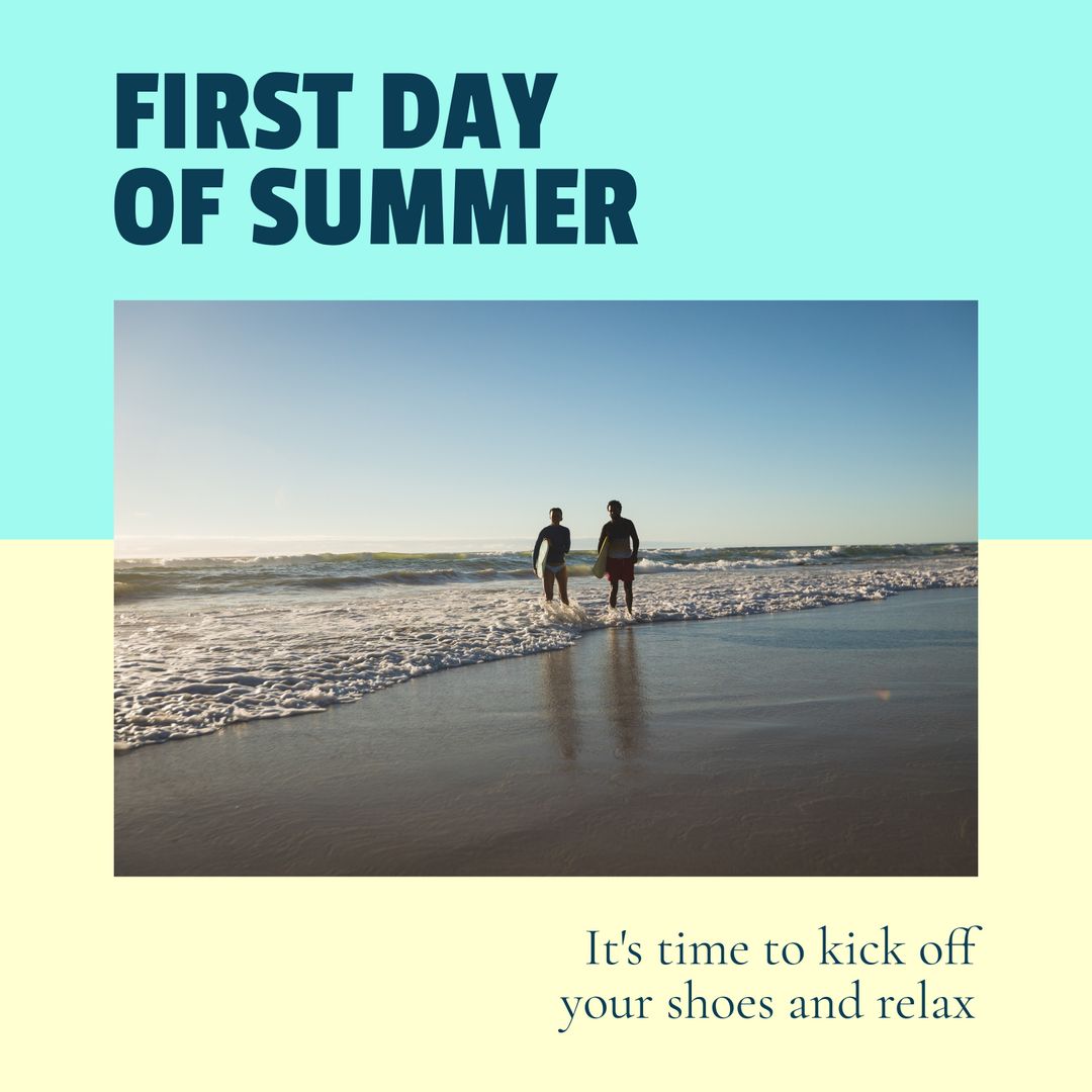 Couple Walking with Surfboards on Sunny Beach
