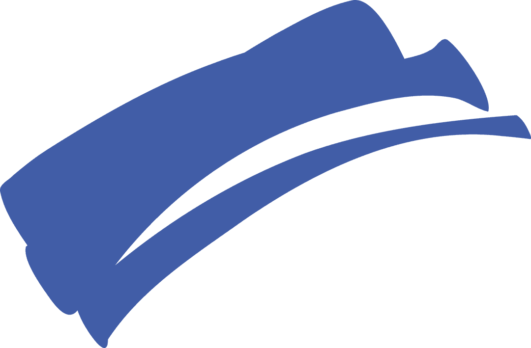 Minimalist Dark Blue Stroke on Transparent Background