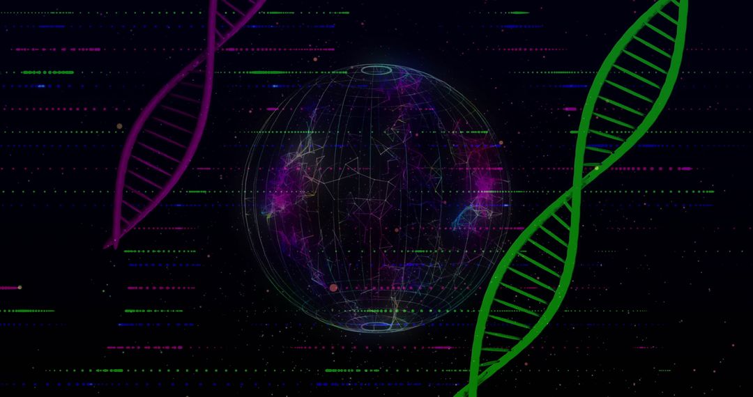 Digital Earth with Spinning DNA Strands