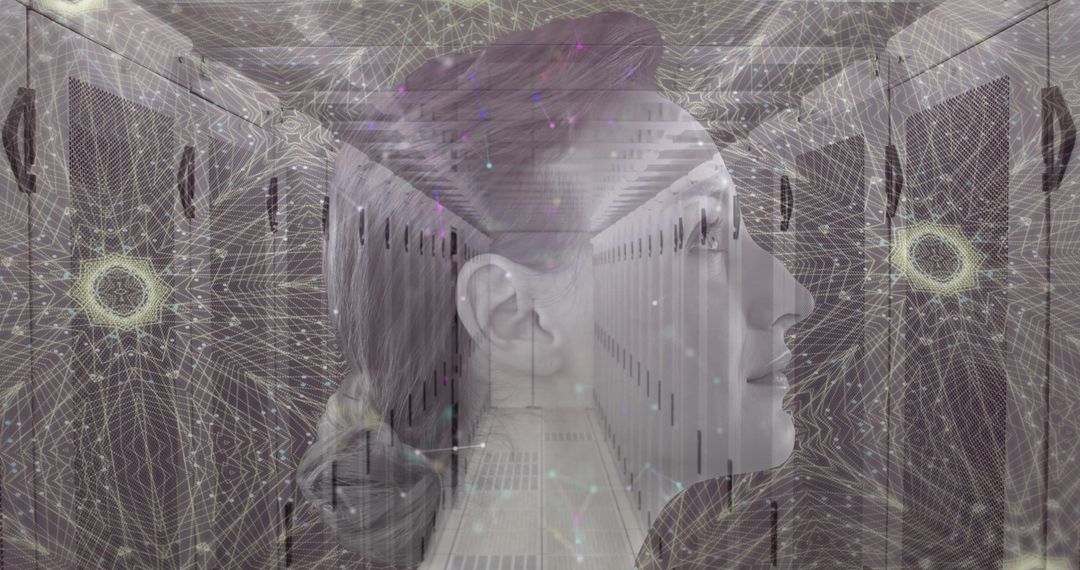 Futuristic Data Network with Human Integration Overlay