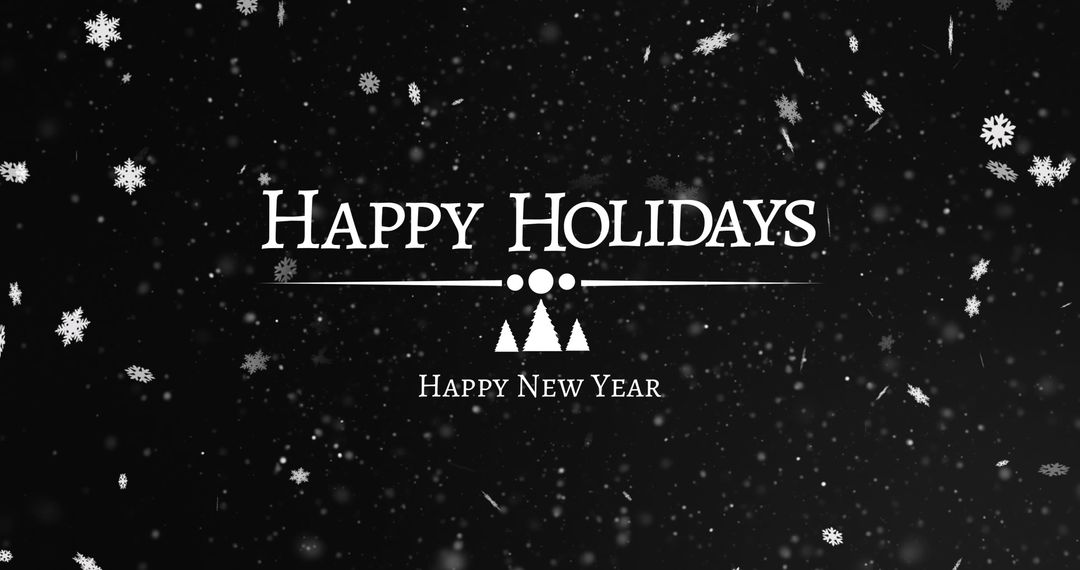 Festive Christmas and New Year Greetings with Snowy Theme