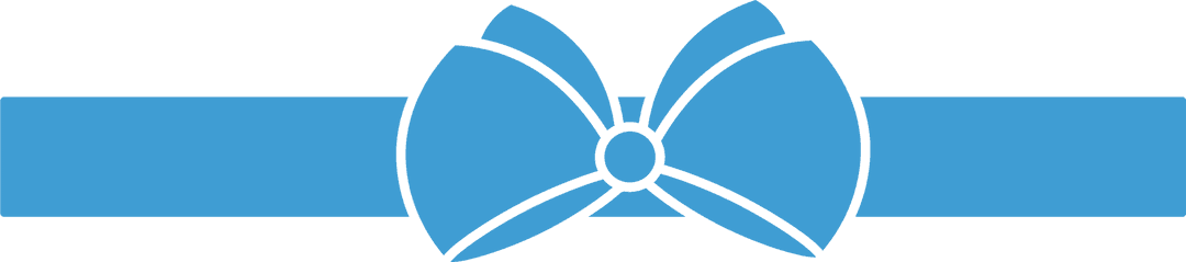 Blue Ribbon Bow with Transparent Background for Design Projects