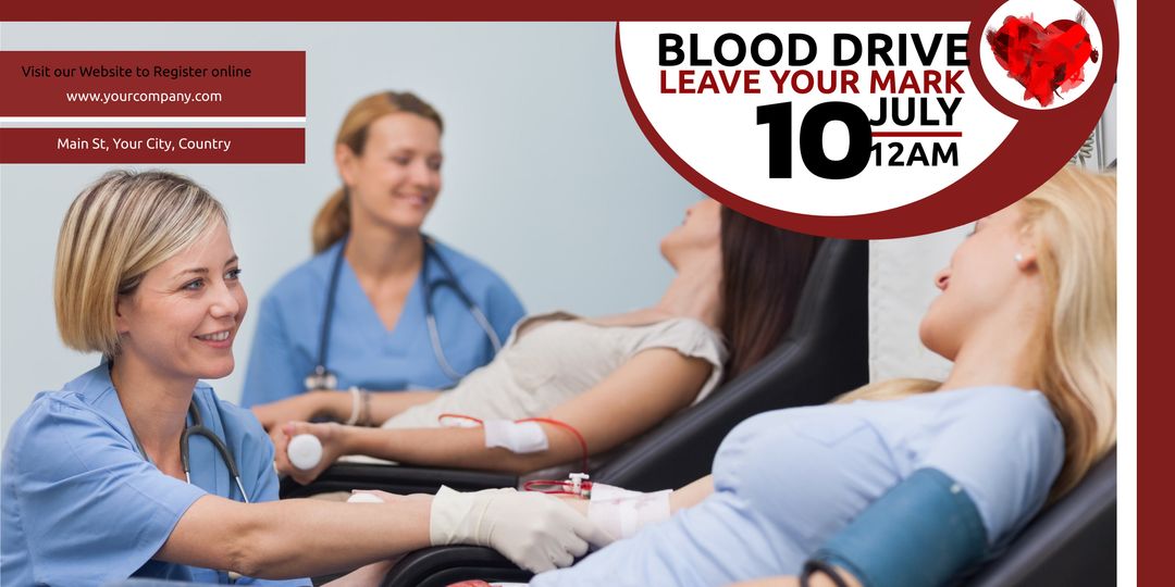 Blood Donation Drive Promoting Community Service and Civic Duty