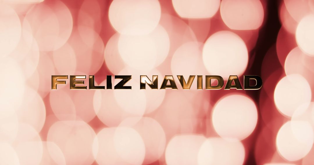 Feliz Navidad Text with Festive Bokeh Lighting