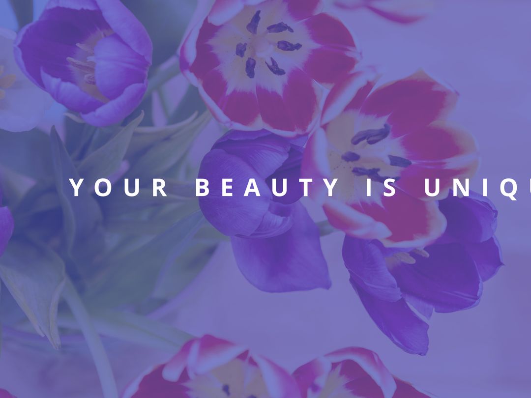 Creative Floral Design with Inspirational Quote Promoting Uniqueness