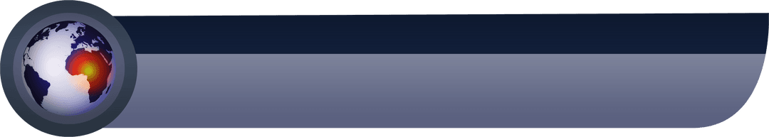 Vector Globe and News Bar Design on Transparent Background