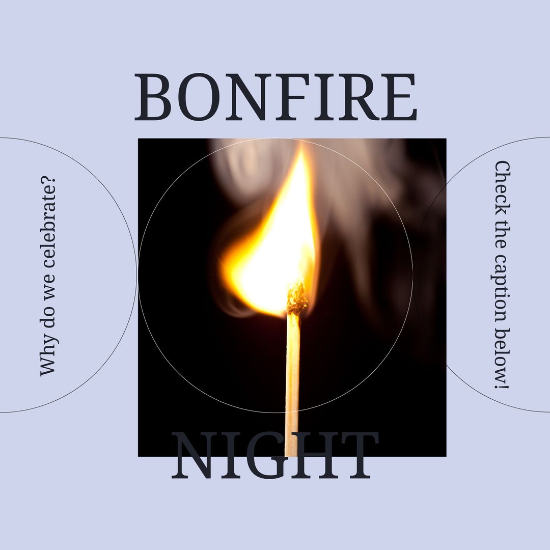 Bonfire Night Celebration with Lit Matchstick