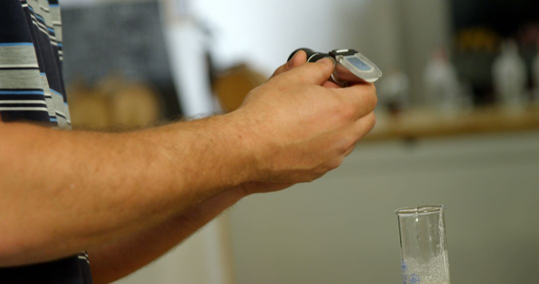 Scientist Using Digital Tool in Laboratory Experiment - Free Images, Stock Photos and Pictures on Pikwizard.com