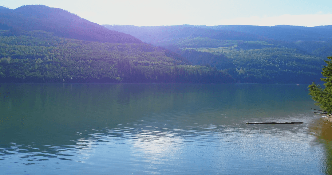 Serene Lake Reflecting Mountain in Clear Daylight