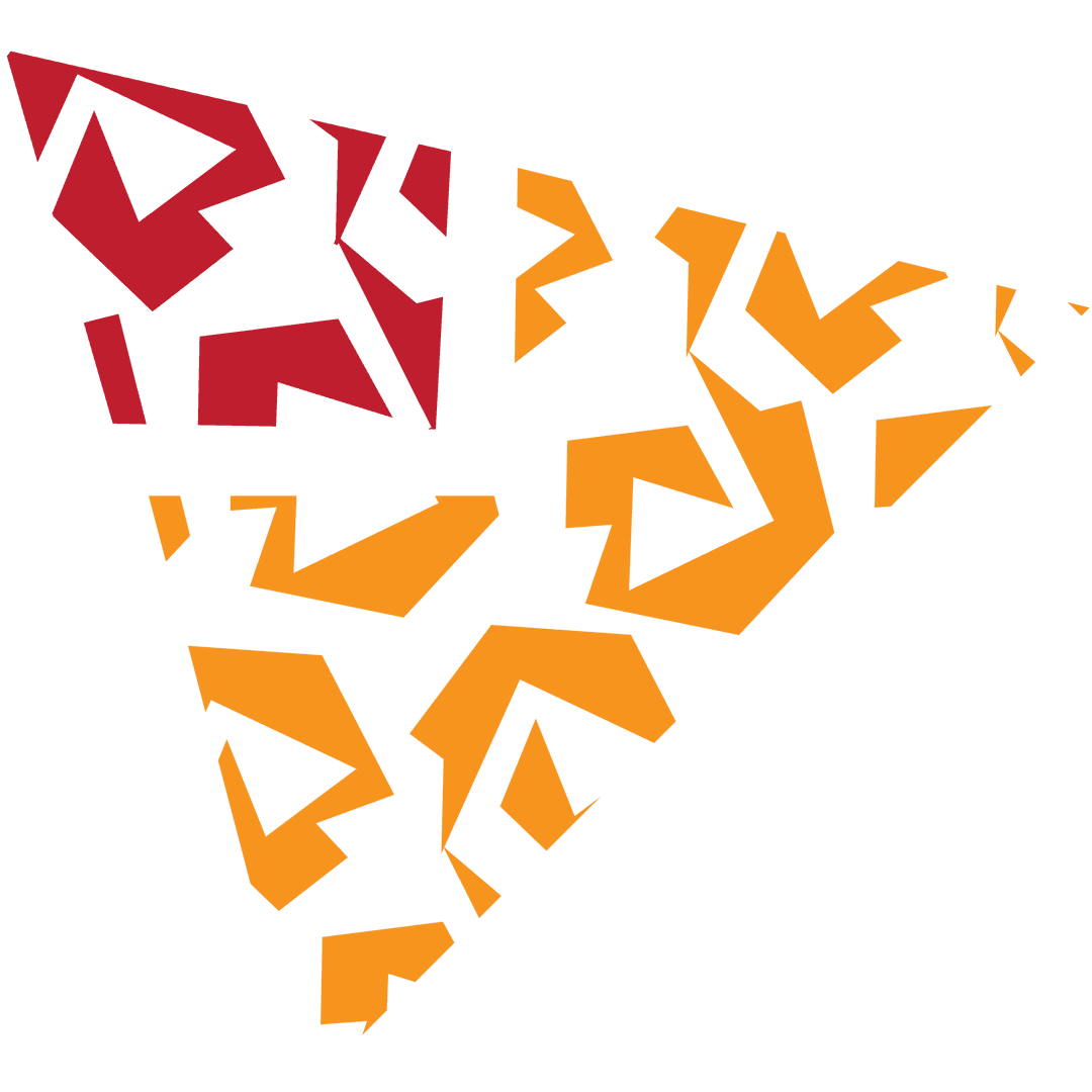 Vibrant Geometric Triangle With Colors on Transparent Background