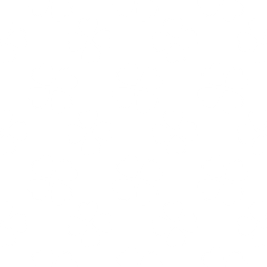 Transparent White Heart Pattern on Black Shape Design