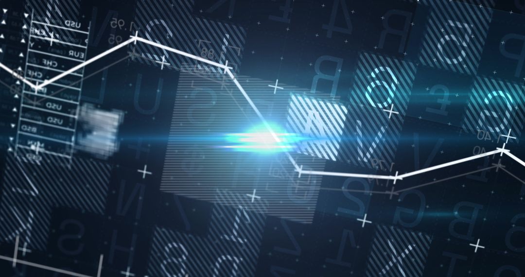 Abstract Financial Data Network Background