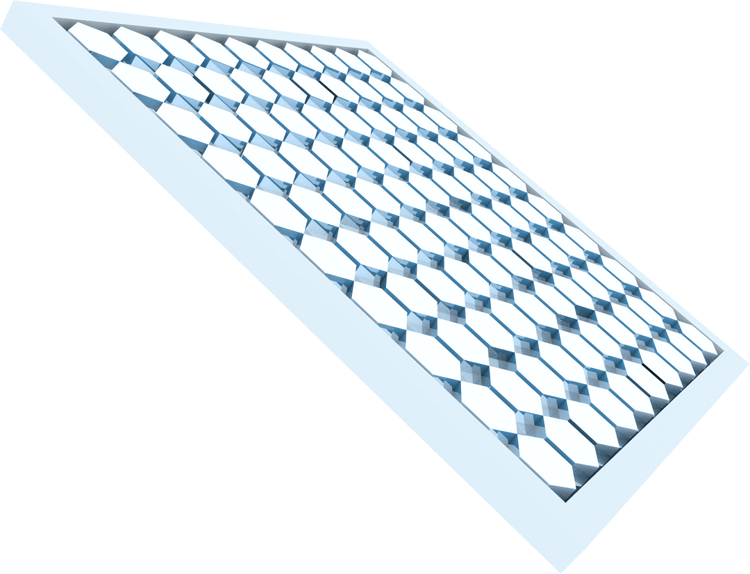 Transparent Solar Panel Illustration Isolated on Blue