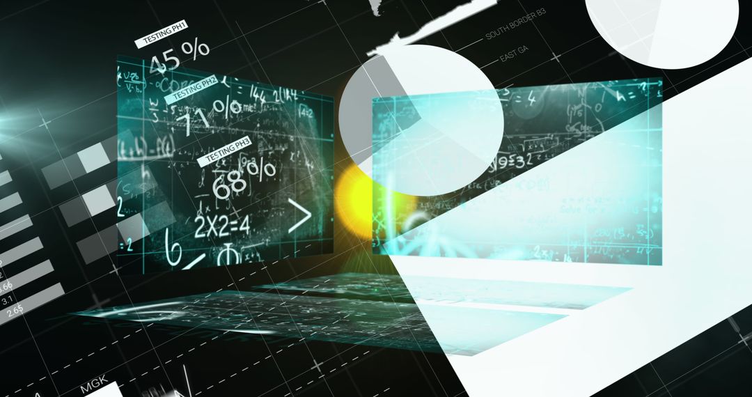 Futuristic data processing and mathematics interface
