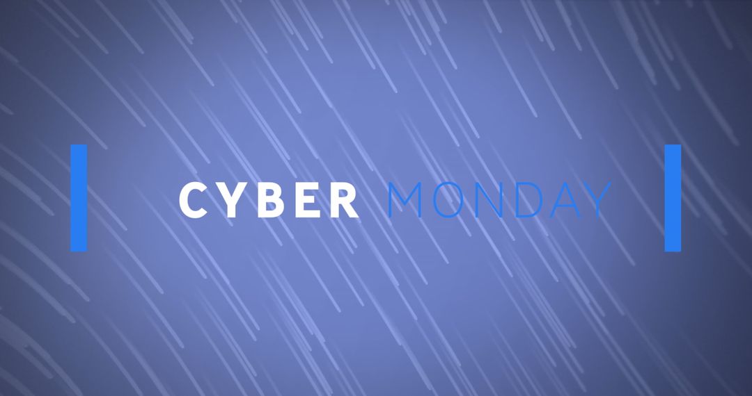 Cyber Monday Digital Sale Banner with Falling Light Trails