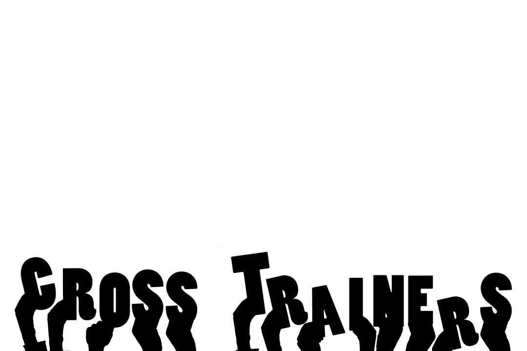 Hands Holding Cross Trainers Words on Transparent Background