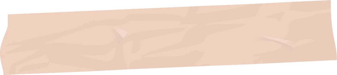 Irregular Transparent Beige Ribbon on Clear Background