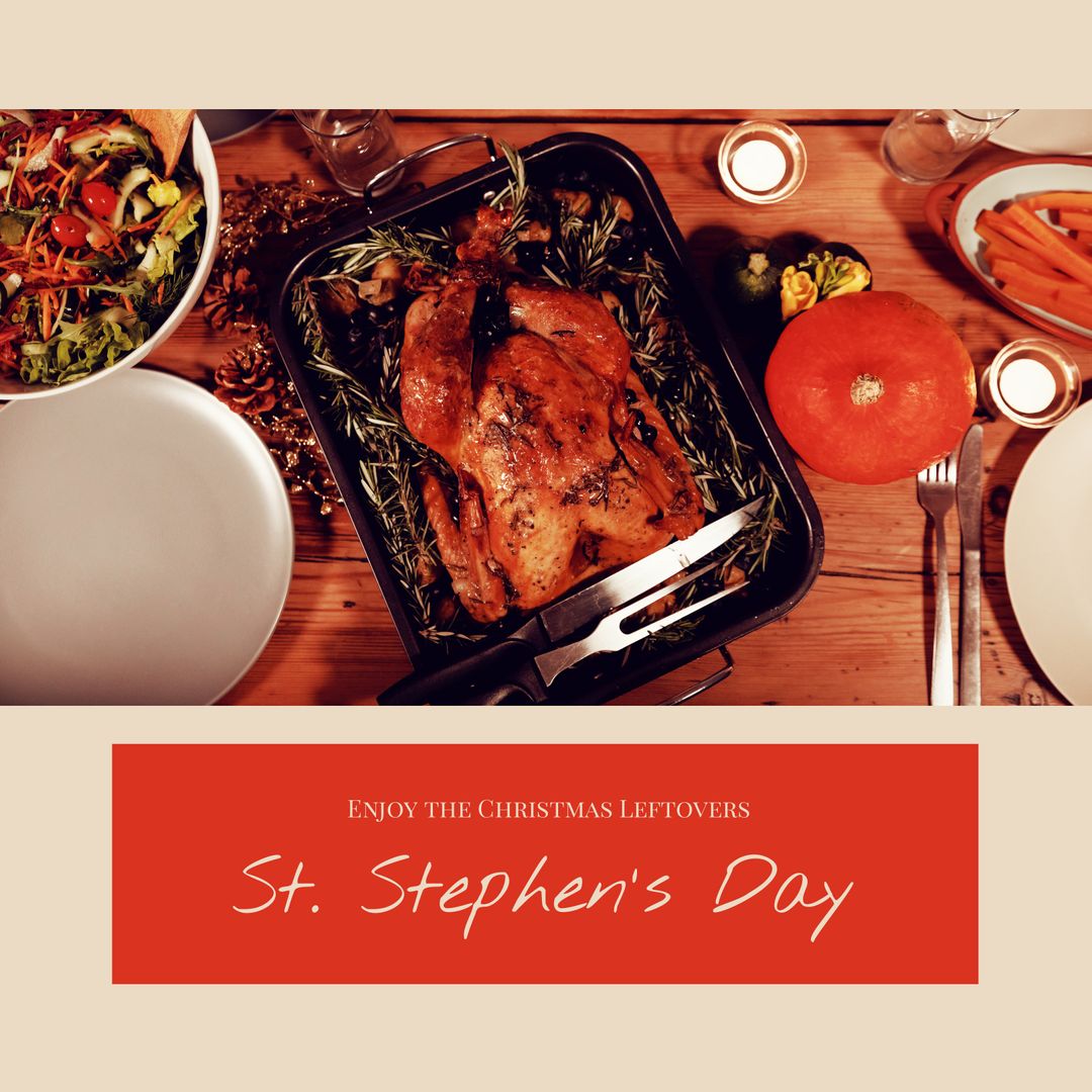 Traditional St. Stephen's Day Dinner with Turkey and Sides