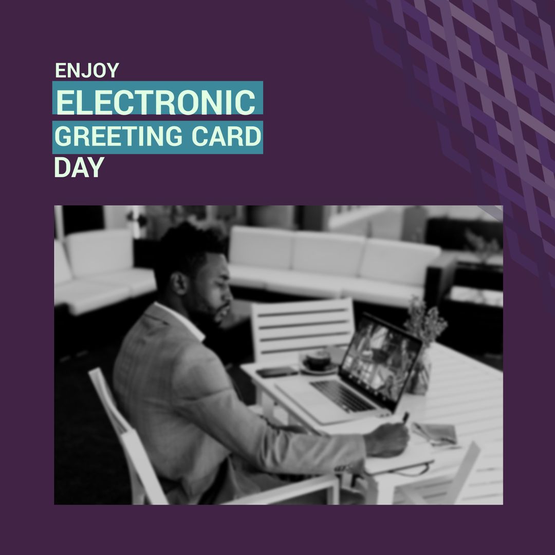 Businessman Embracing Electronic Greeting Card Day