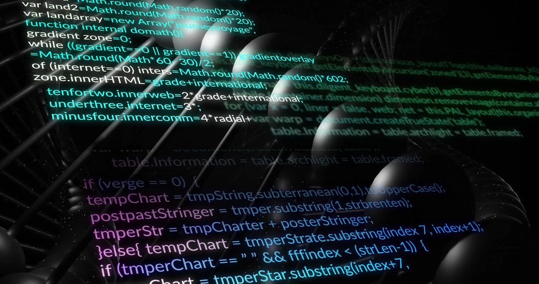 DNA Strand with Digital Code Concept