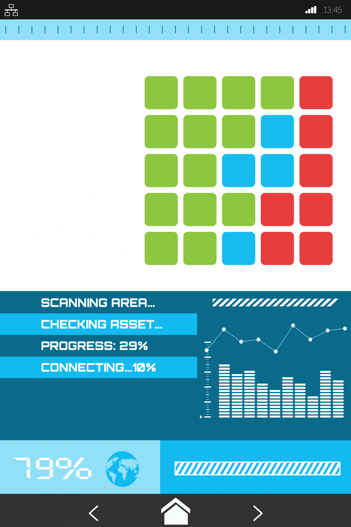 Transparent Data Processing Interface with Graphs and Status Elements - Download Free Stock Images Pikwizard.com