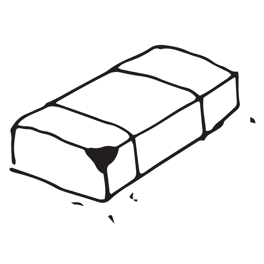 Hand-drawn Transparent Vector of Classic Eraser